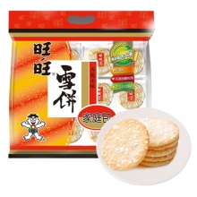 旺旺 雪饼 零食 膨化食品 饼干糕点 家庭装 400g